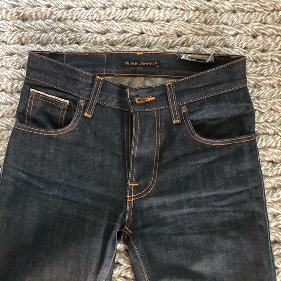Nudie Grim Tim Dry Red Selvage Denim - Picture 2 of 10
